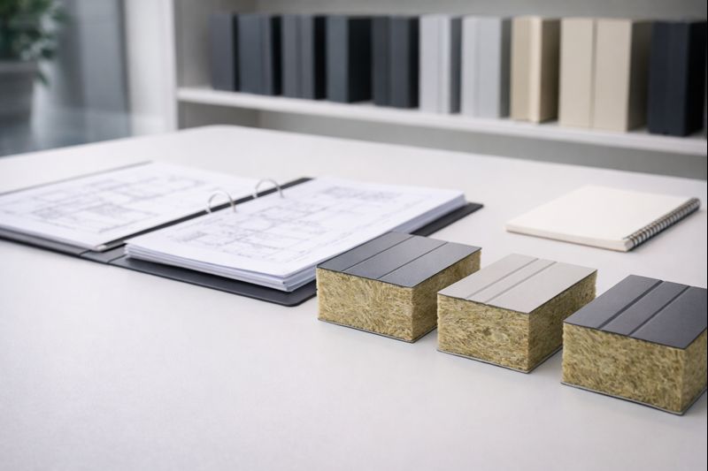 Подбор двухслойных панелей с минватой